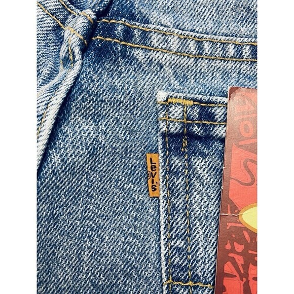 Vintage 90’s Levis 967 Relaxed Fit Jean Shorts Size 13 Jr Orange Tab High Rise - Picture 4 of 13